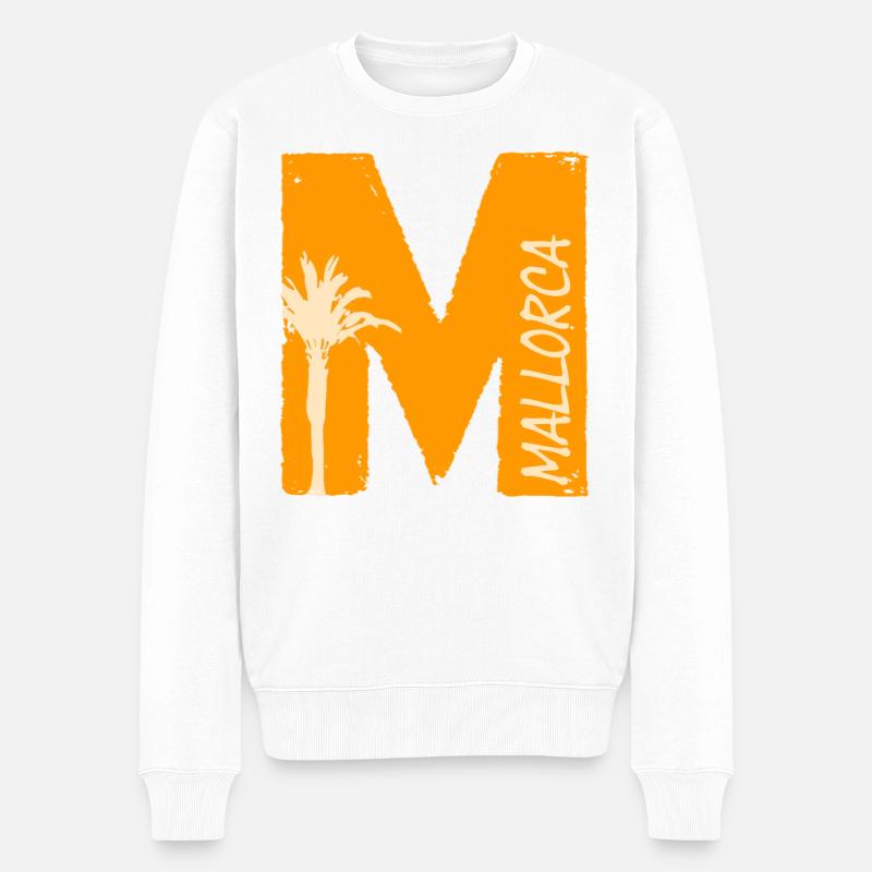 Mallorca Liebe - Männer Premium Bio Pullover - Weiß