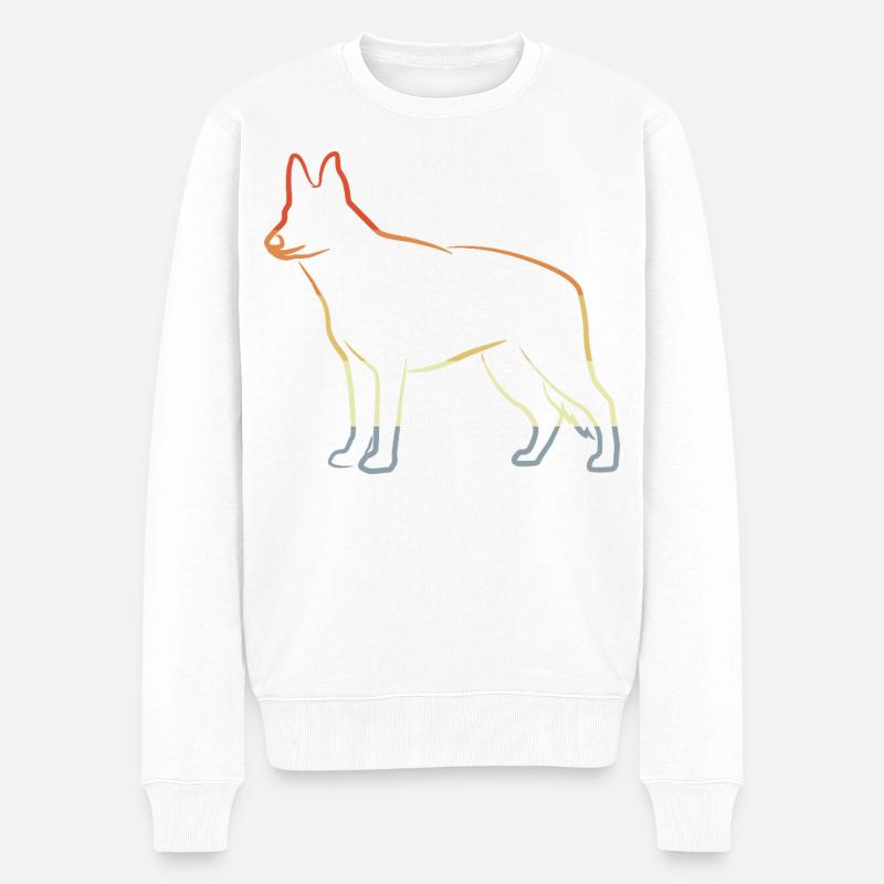 Dessin de berger allemand - Pull Premium bio Homme - blanc