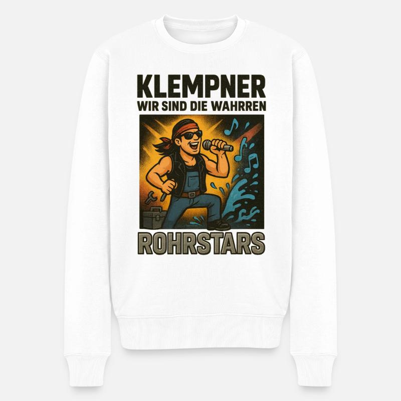 Dicton de plombier - Pull Premium bio Homme - blanc