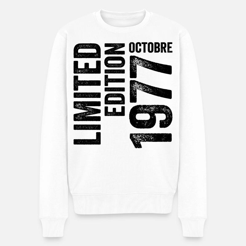 1977  - Männer Premium Bio Pullover - Weiß