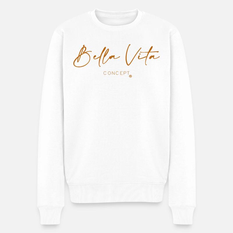 Bella-Vita-Konzept - Männer Premium Bio Pullover - Weiß