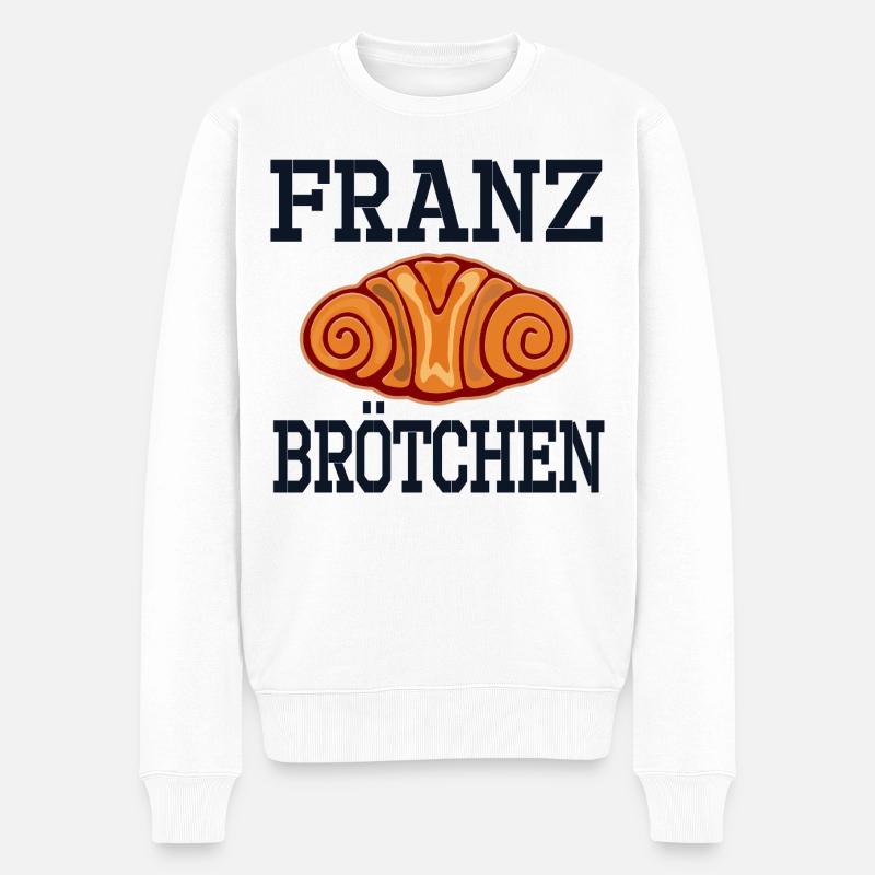 HAMBURG FRANZBRÖTCHEN BACKEN - Männer Premium Bio Pullover - Weiß
