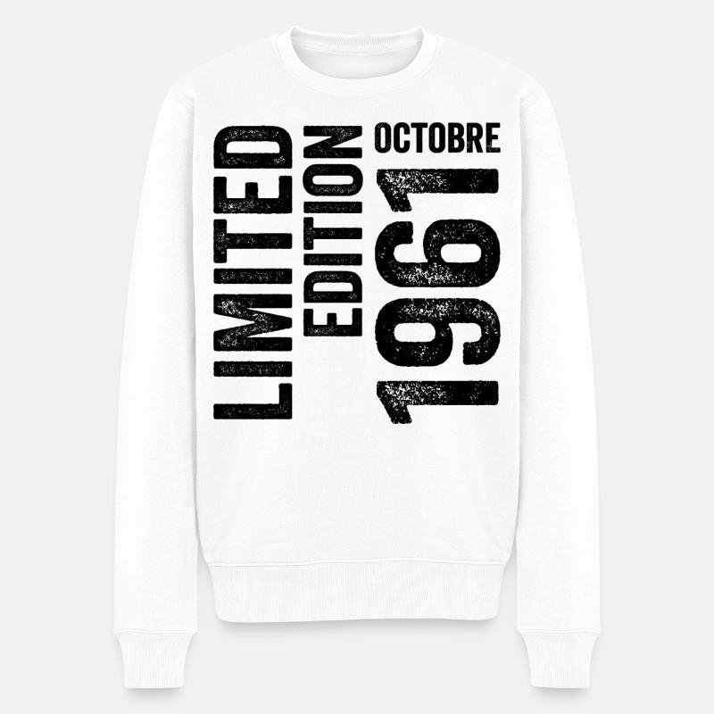 1961  - Männer Premium Bio Pullover - Weiß