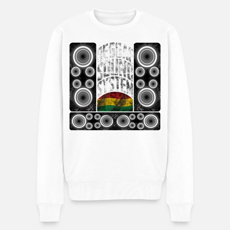 Reggae Sound System Design - Männer Premium Bio Pullover - Weiß