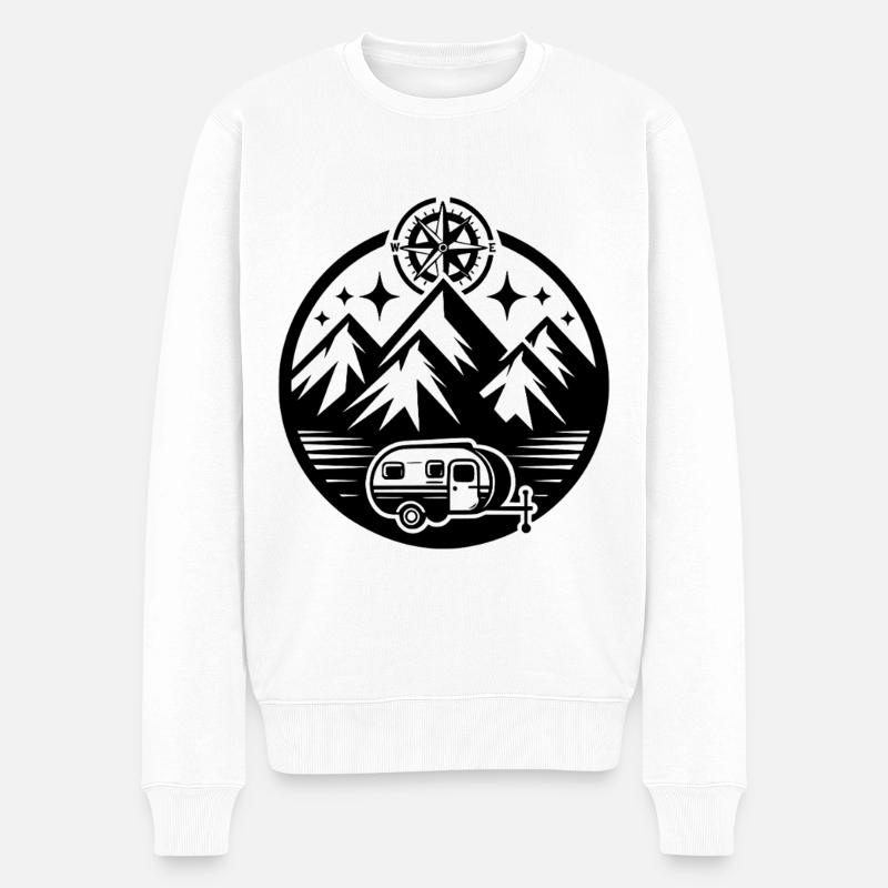 Camping - Pull Premium bio Homme - blanc