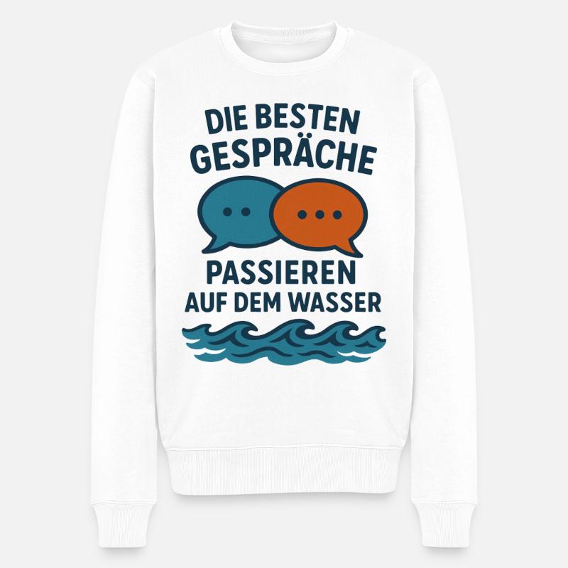 Conversations sur l’eau - Pull Premium bio Homme - blanc