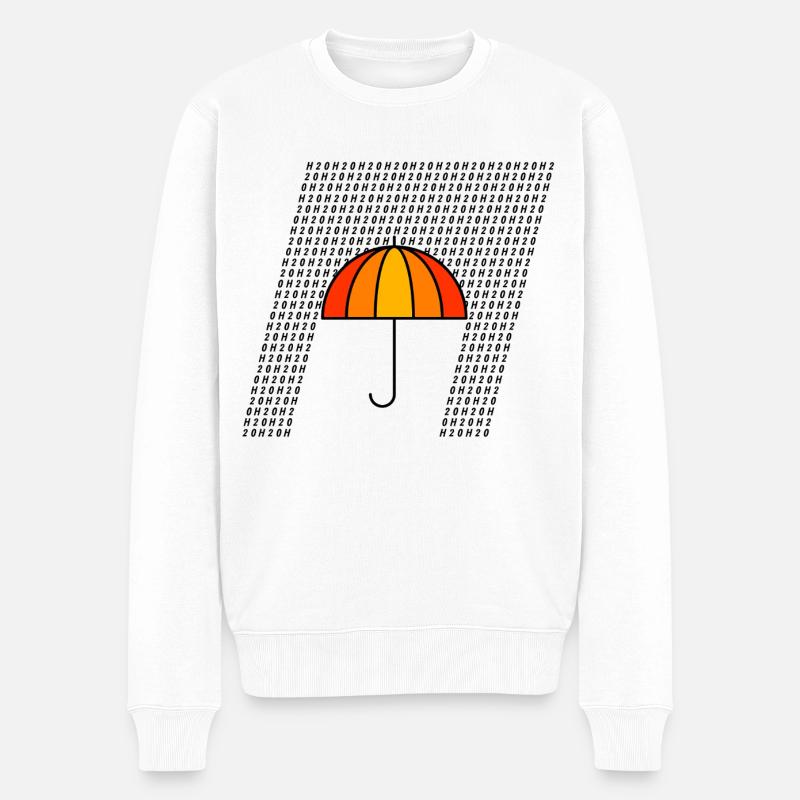 Pluie typographique - Pull Premium bio Homme - blanc