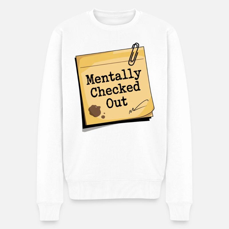 Note mentalement éteinte - Pull Premium bio Homme - blanc