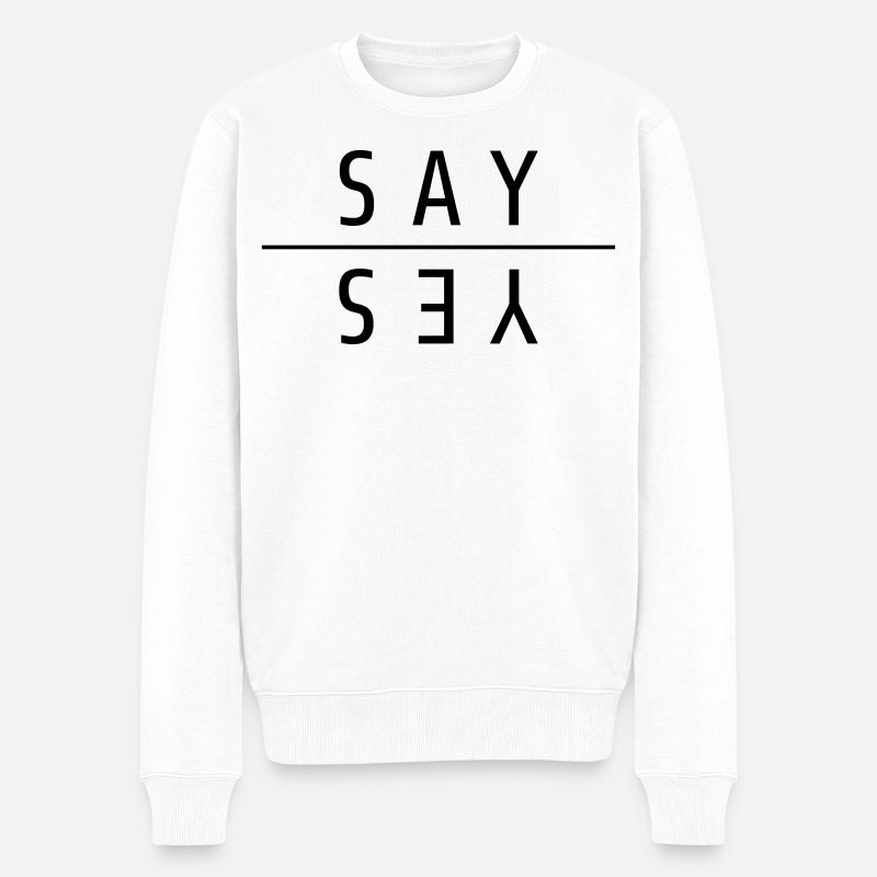 Say Yes Geschenk - Pull Premium bio Homme - blanc