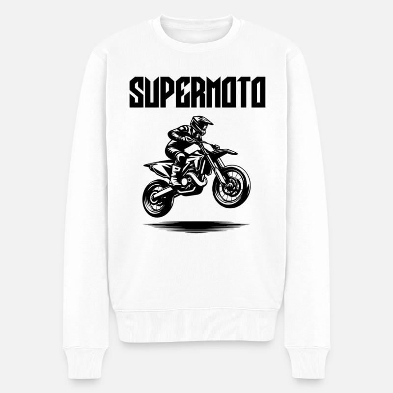 Conception Supermotard - Pull Premium bio Homme - blanc