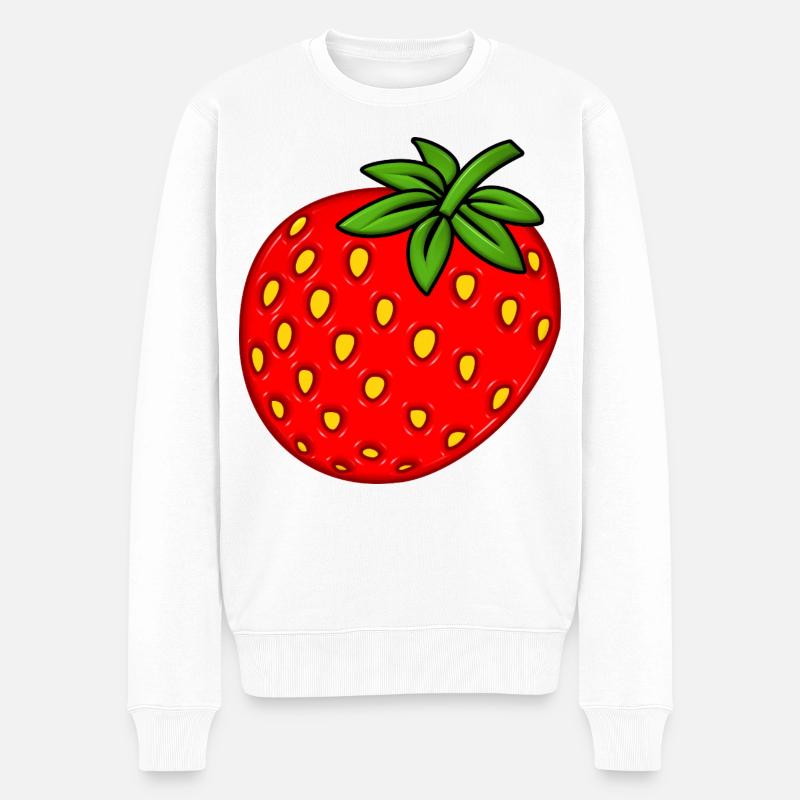 Fraise - Pull Premium bio Homme - blanc