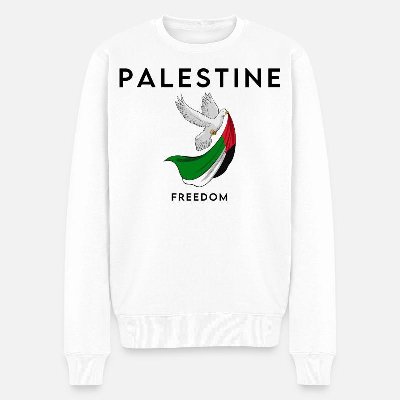 Freies Palästina, palästinensischer Stolz - Männer Premium Bio Pullover - Weiß