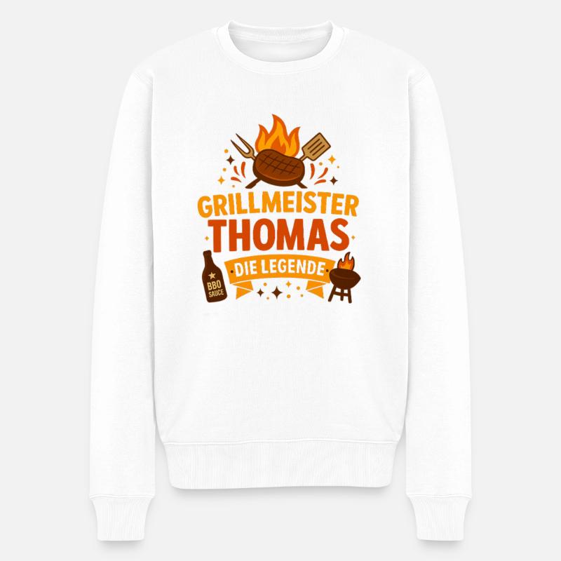 Grill Master Thomas La Légende - Pull Premium bio Homme - blanc