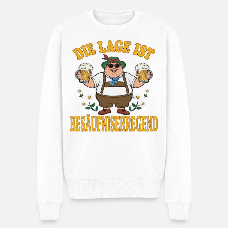 La situation est enivrante - Pull Premium bio Homme - blanc