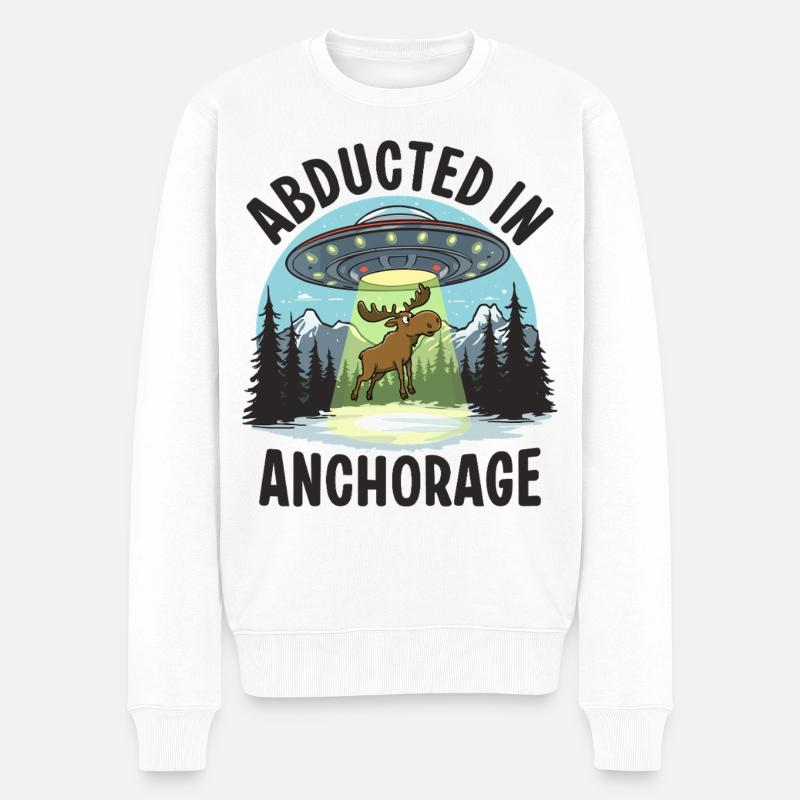 Abducted in Anchorage - Männer Premium Bio Pullover - Weiß