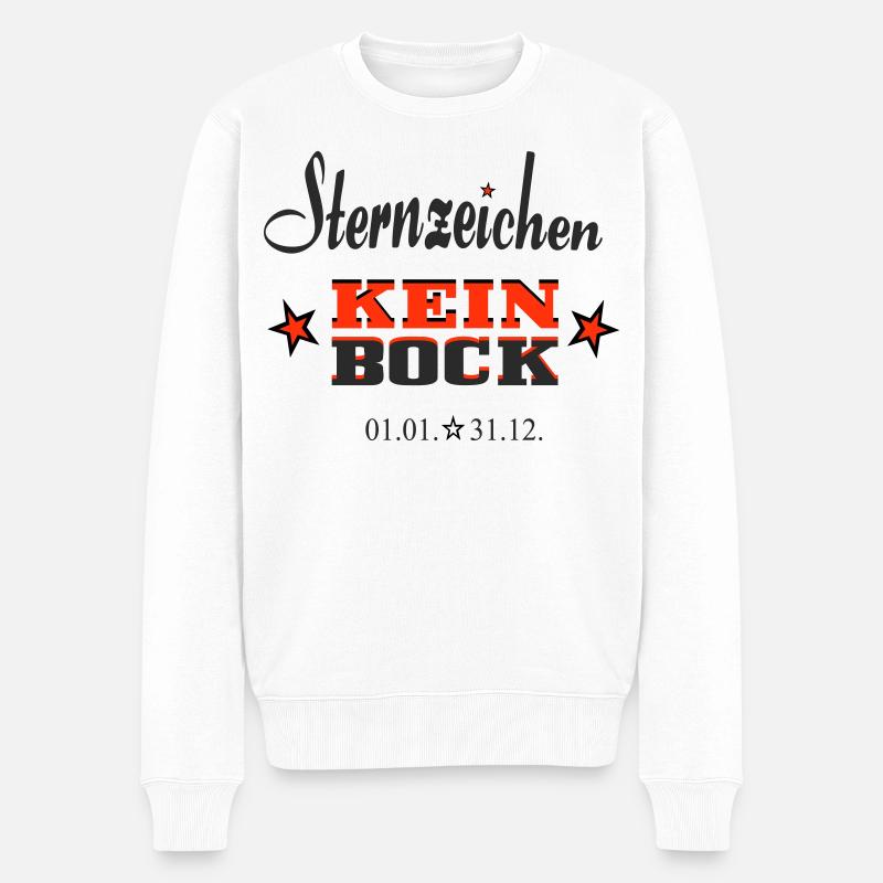 Sternchen Kein Bock Jahreskalender - Männer Premium Bio Pullover - Weiß