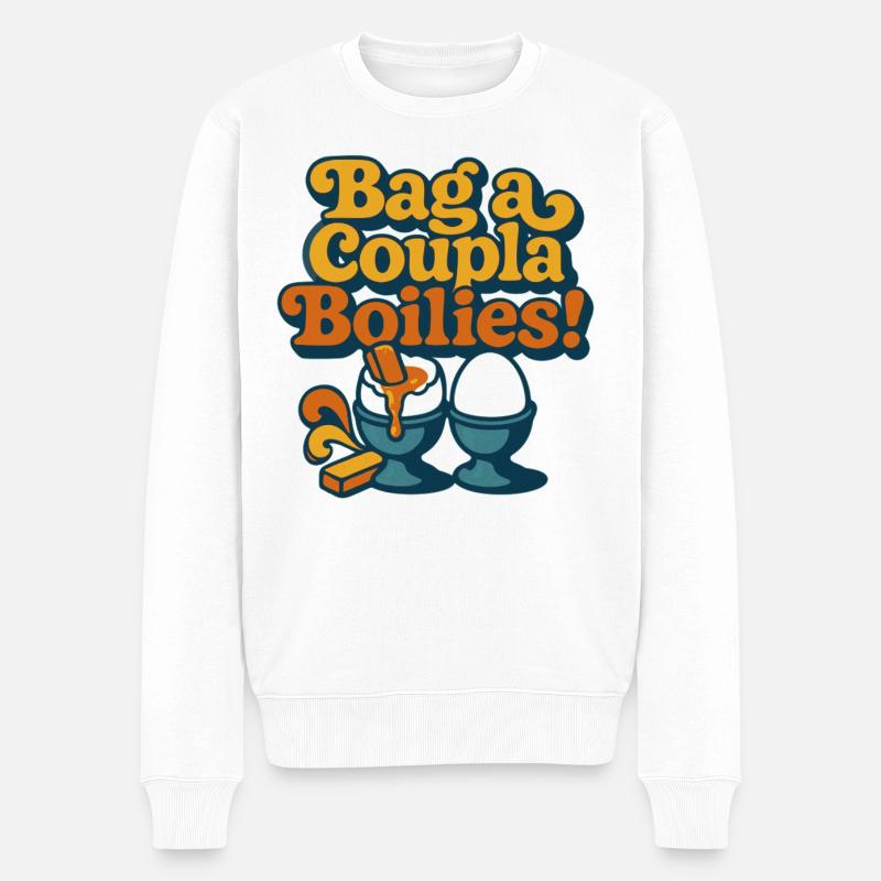 Schnapp dir ein paar Boilies! - Männer Premium Bio Pullover - Weiß