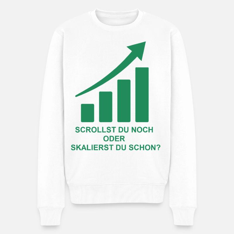 Onlinebusiness Motivation - Männer Premium Bio Pullover - Weiß