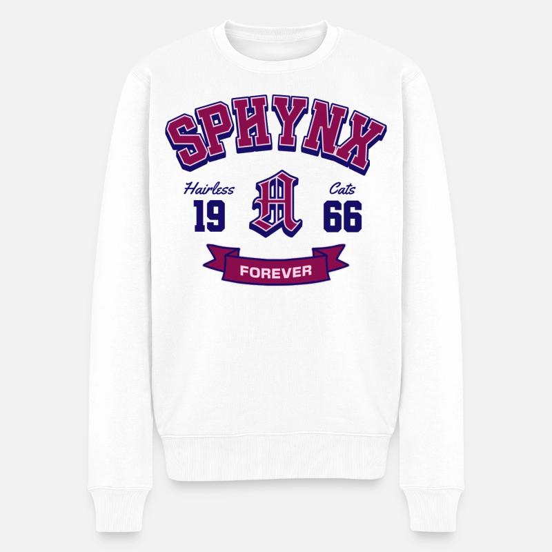 Sphynx Cats Forever Style universitaire classique - Pull Premium bio Homme - blanc