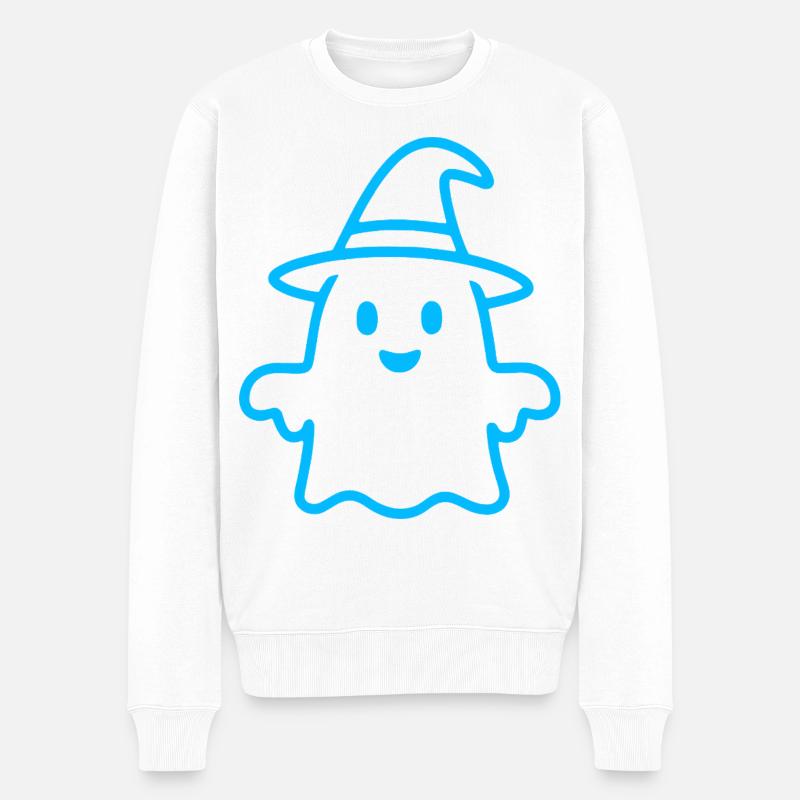 Fantôme mignon - Halloween - Pull Premium bio Homme - blanc
