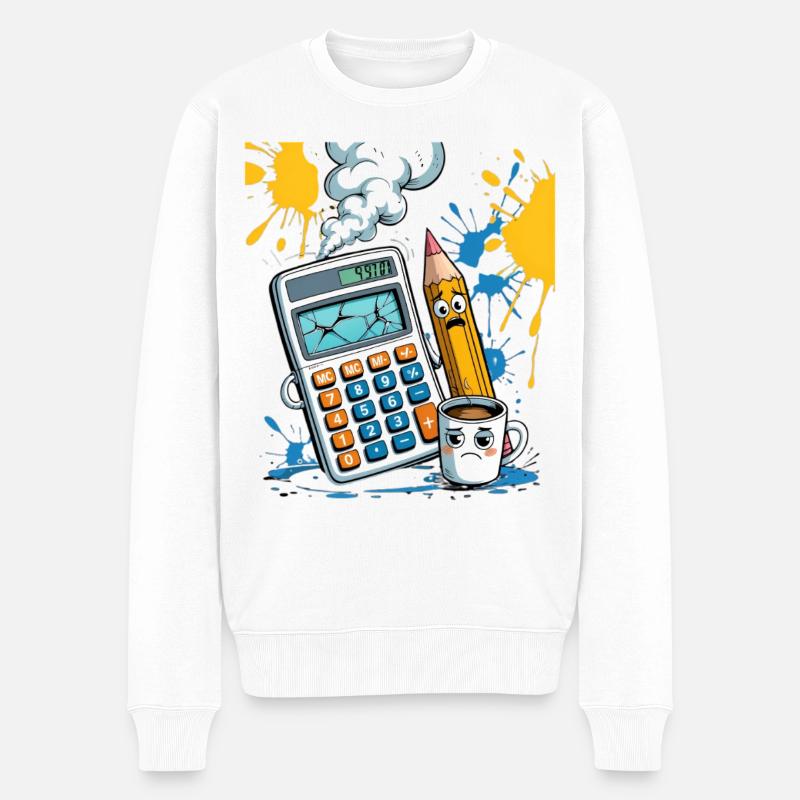 Kreidezeit Chaos Mathematik - Männer Premium Bio Pullover - Weiß