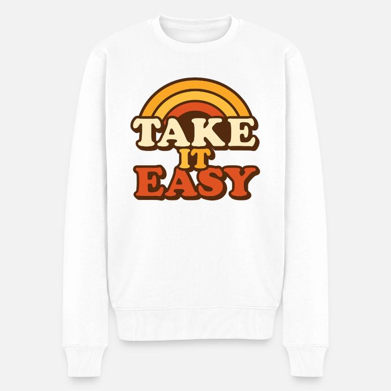 Rétro Take It Easy - Pull Premium bio Homme - blanc