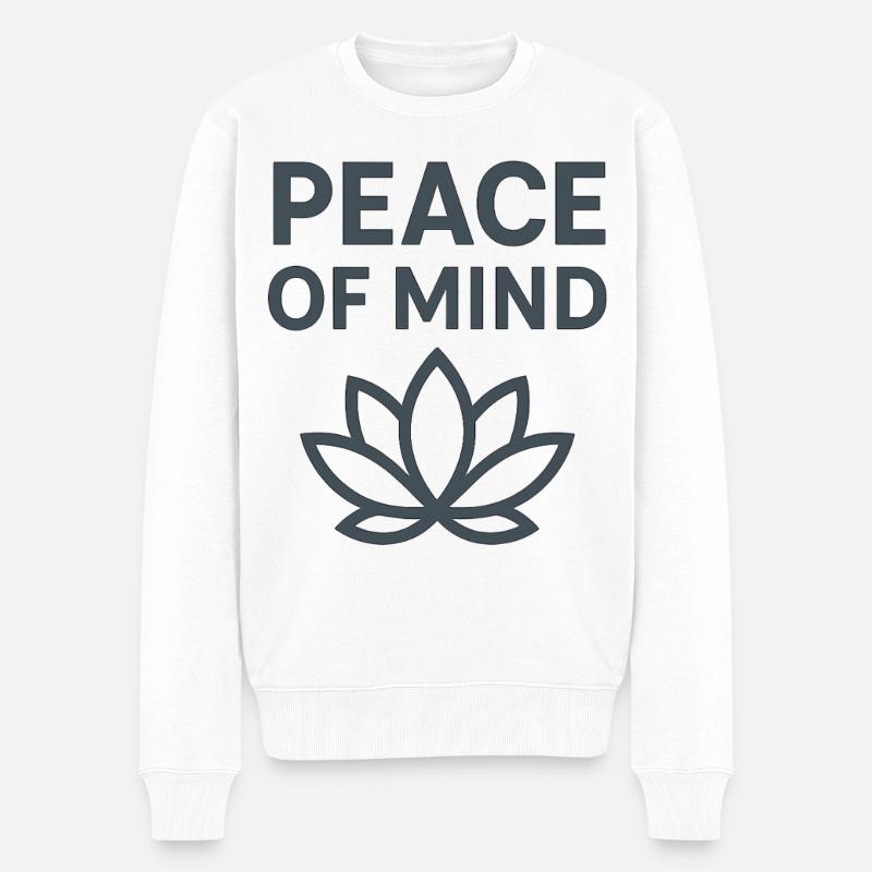 Frieden des Geistes Lotus - Pull Premium bio Homme - blanc