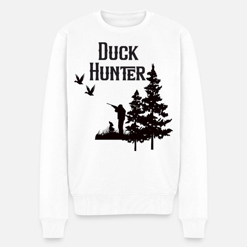 chasseur de canards - Pull Premium bio Homme - blanc