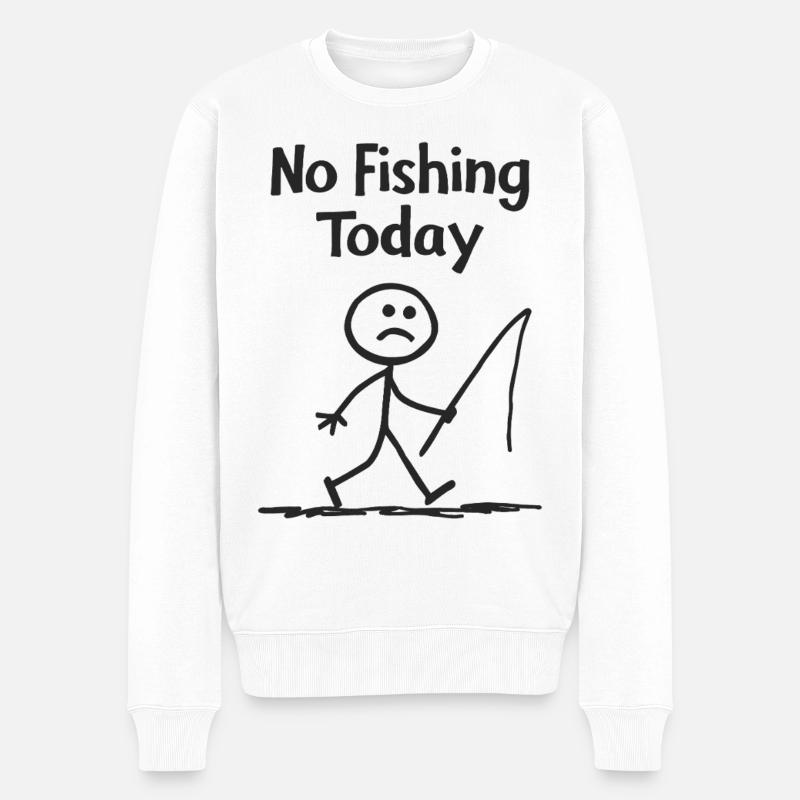 Angler-Frust – Heute kein Fischfang - Männer Premium Bio Pullover - Weiß