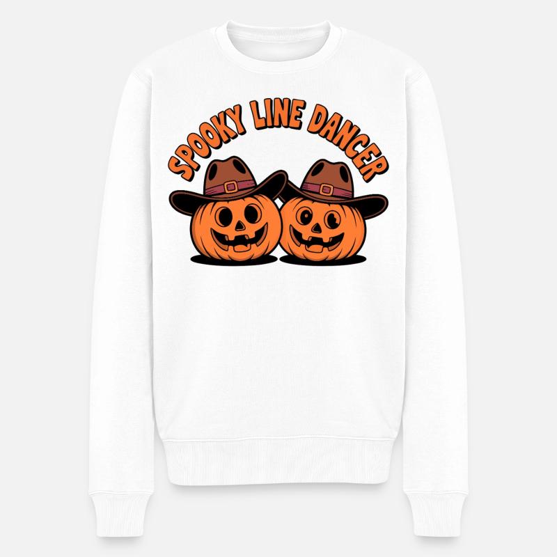 Danseuse de citrouille hantée d’Halloween - Pull Premium bio Homme - blanc
