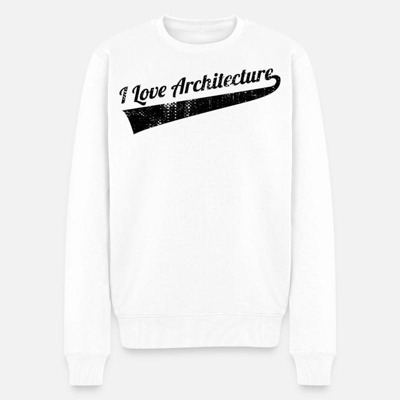 J’adore l’architecture - Pull Premium bio Homme - blanc