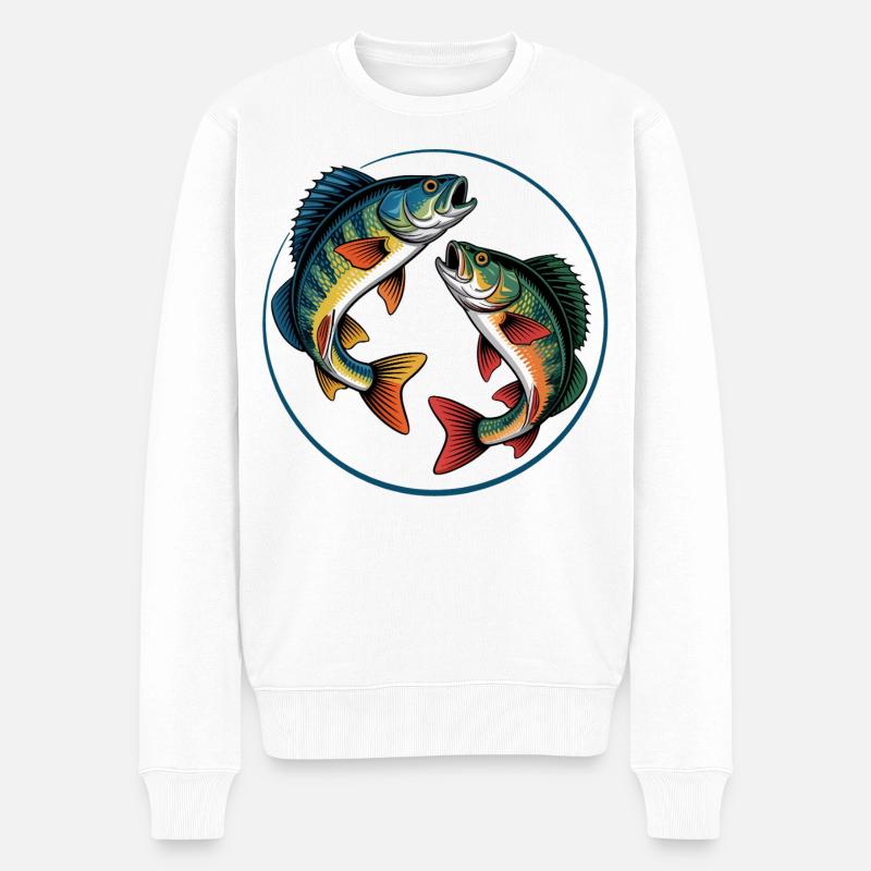 Deux perchoirs de saut - Pull Premium bio Homme - blanc