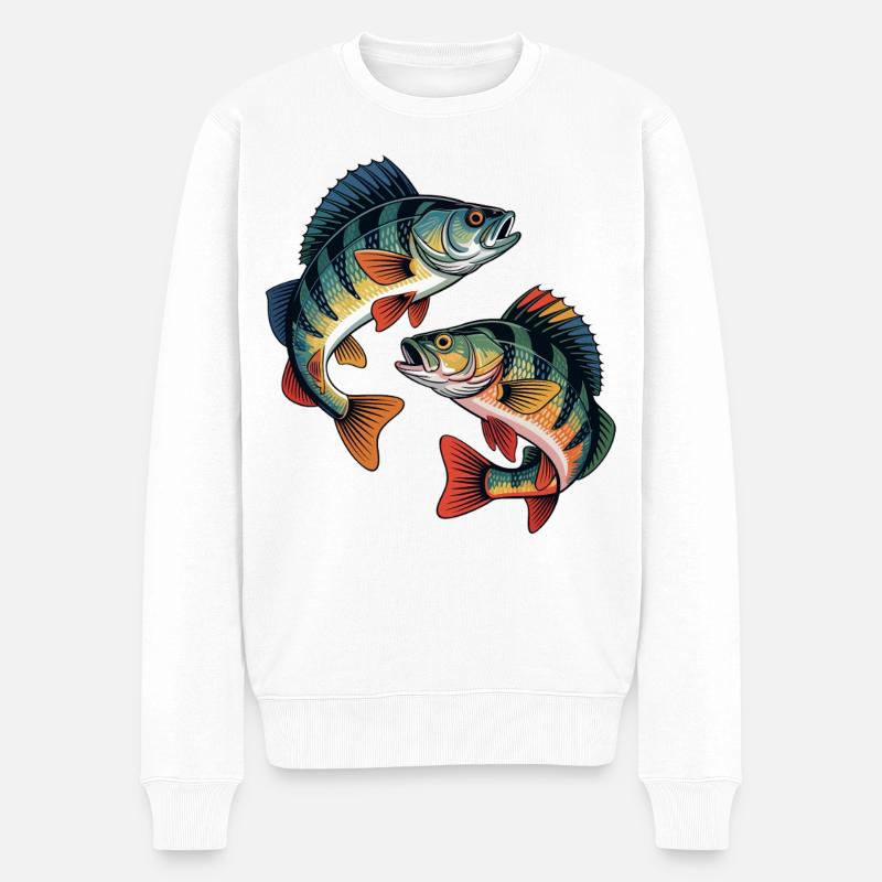 Deux perchoirs de saut - Pull Premium bio Homme - blanc