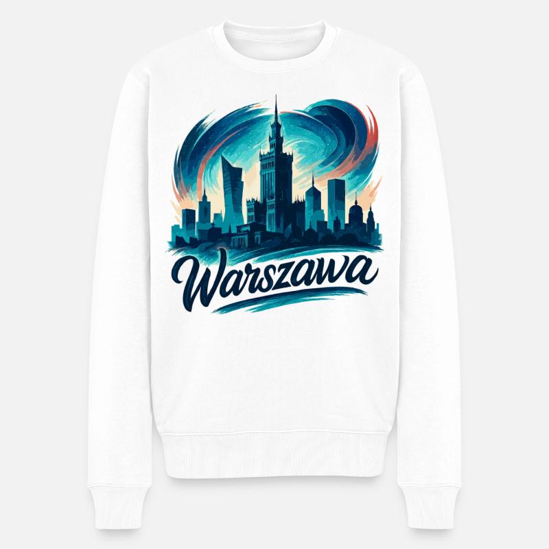 Varsovie Warszawa Capitale Pologne Cadeau - Pull Premium bio Homme - blanc