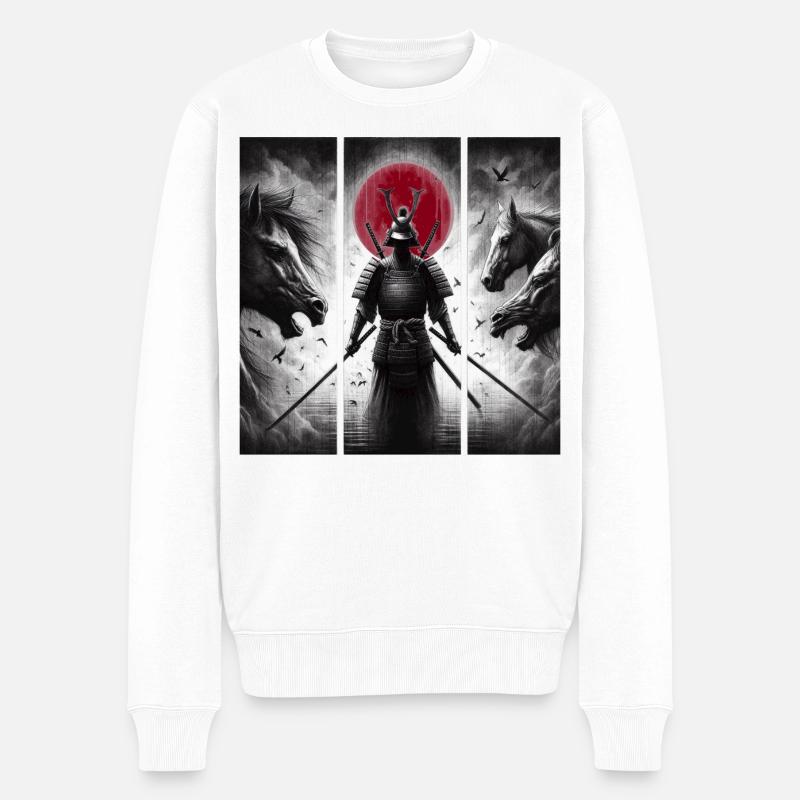 Samouraï - Pull Premium bio Homme - blanc