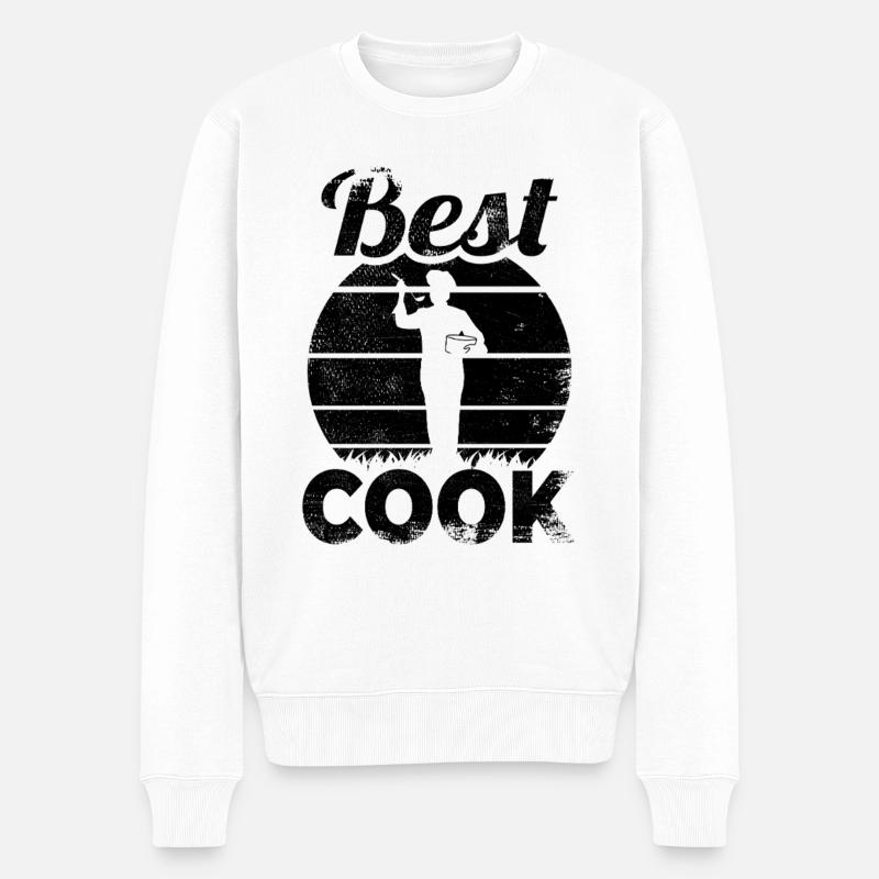 Kochen - Männer Premium Bio Pullover - Weiß