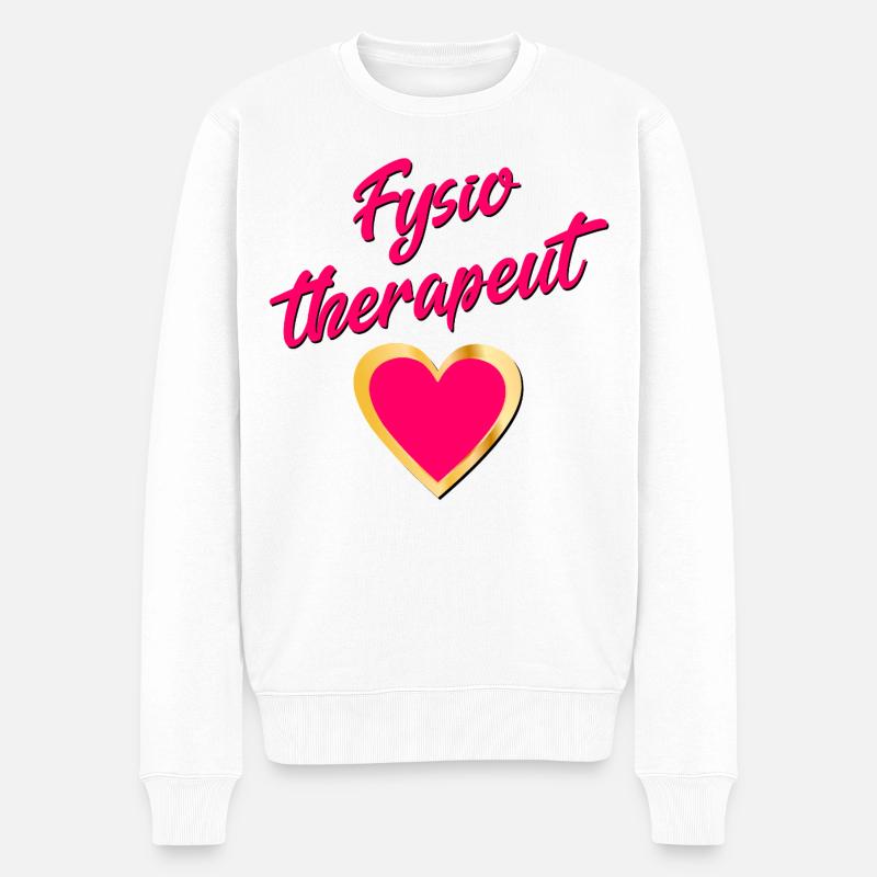 Physiotherapeut - Männer Premium Bio Pullover - Weiß