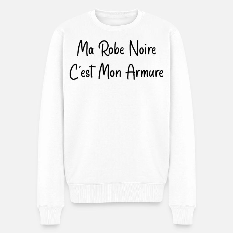 Ma robe noire est mon armure - Pull Premium bio Homme - blanc