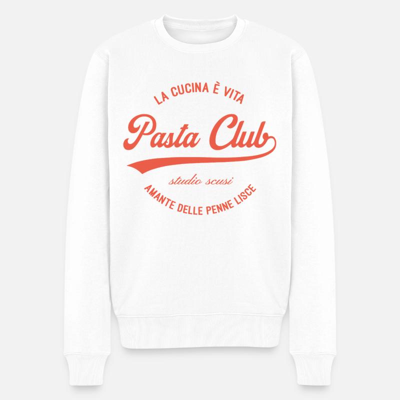 Pasta Club Vintage - Männer Premium Bio Pullover - Weiß