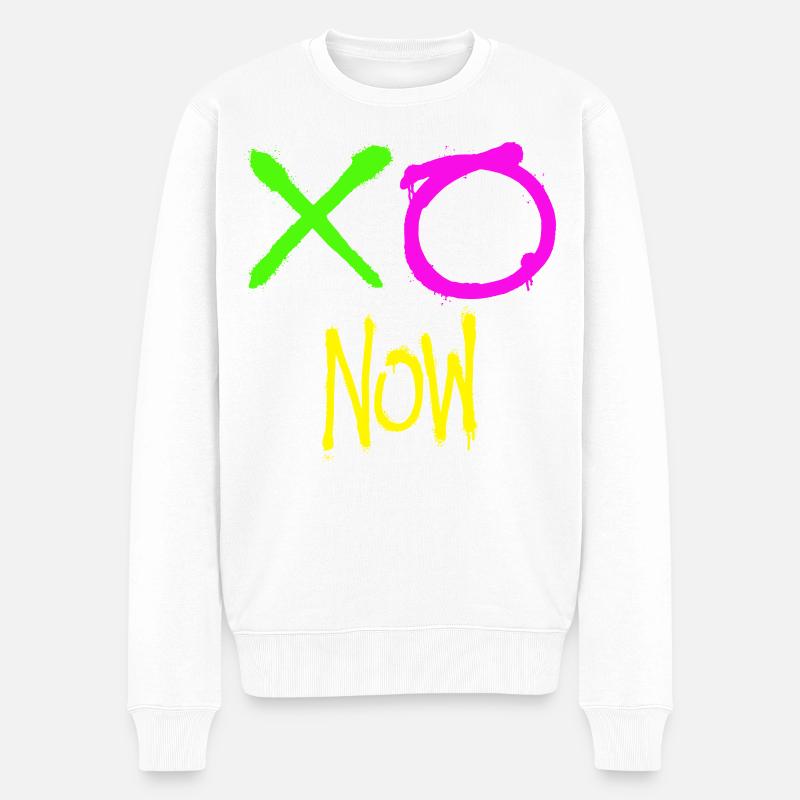 XO Now - Männer Premium Bio Pullover - Weiß