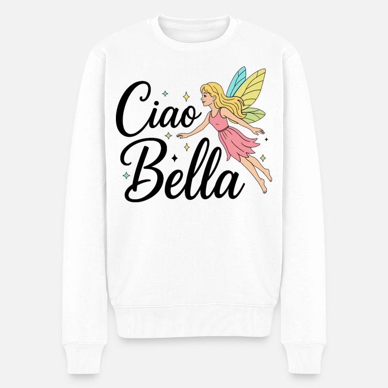 Ciao Bella - Pull Premium bio Homme - blanc