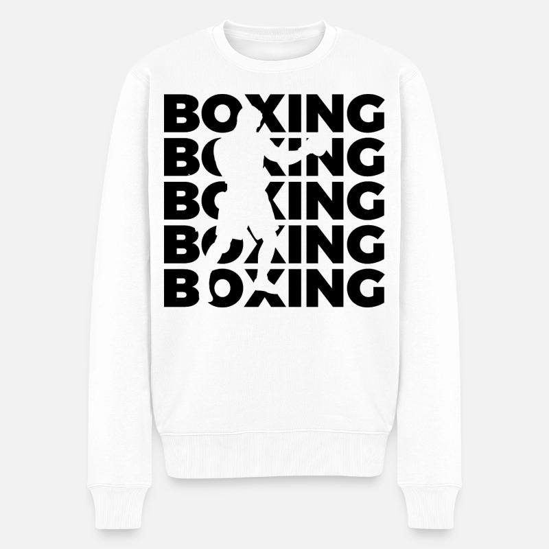Boxen - Männer Premium Bio Pullover - Weiß