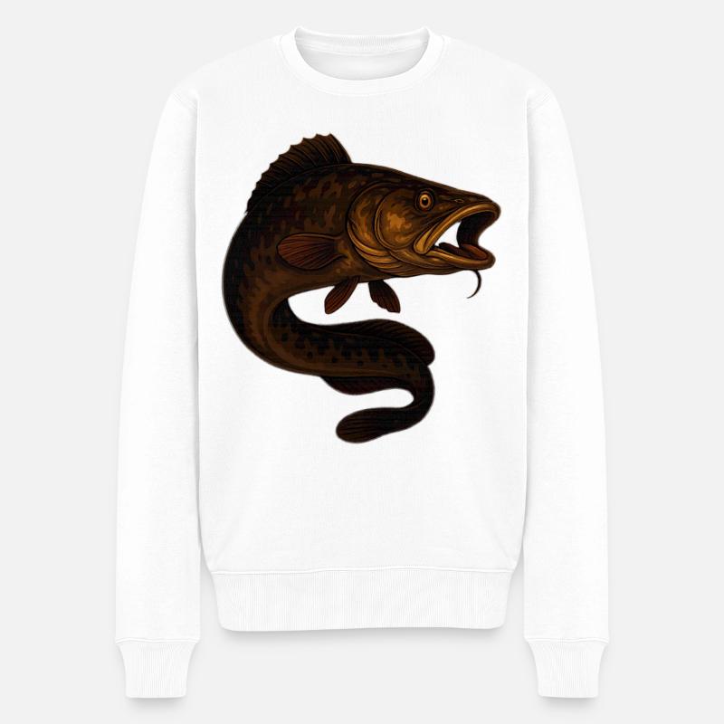 Carpe dynamique dans l’eau - Pull Premium bio Homme - blanc