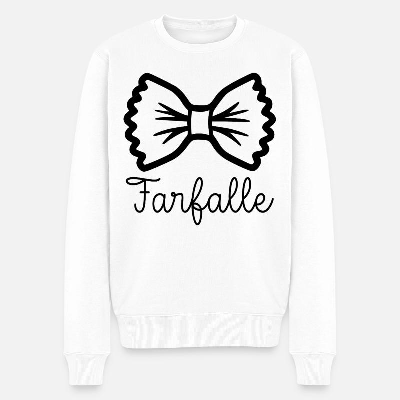 Schmetterlinge - Männer Premium Bio Pullover - Weiß