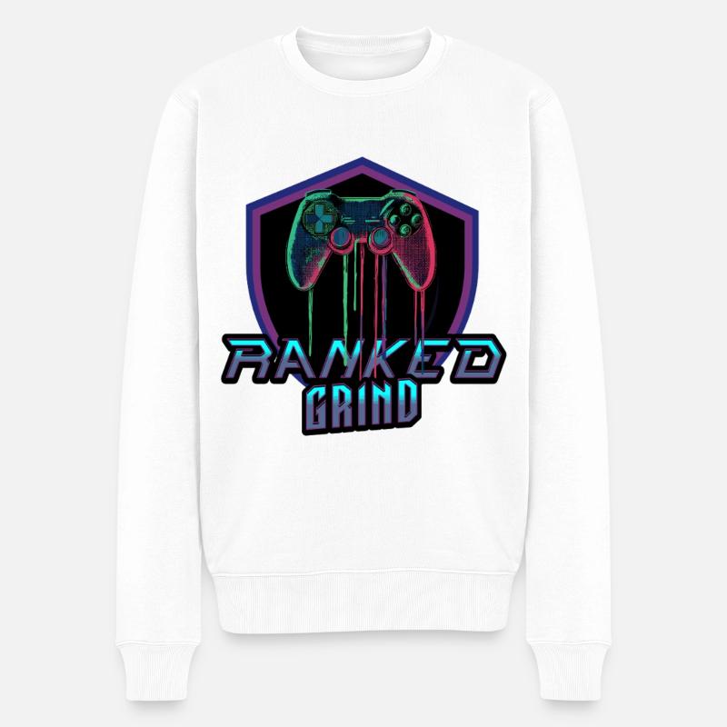 Ranked Grind - Männer Premium Bio Pullover - Weiß
