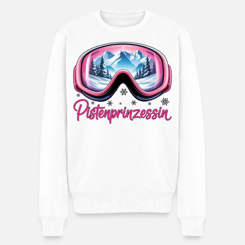 Pistenprinzessin - Männer Premium Bio Pullover - Weiß