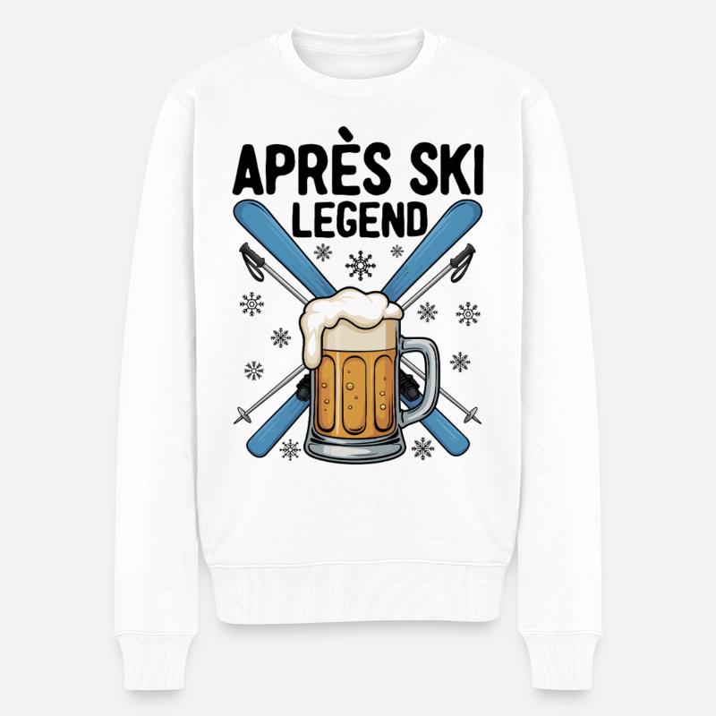 Après Ski Legend - Männer Premium Bio Pullover - Weiß