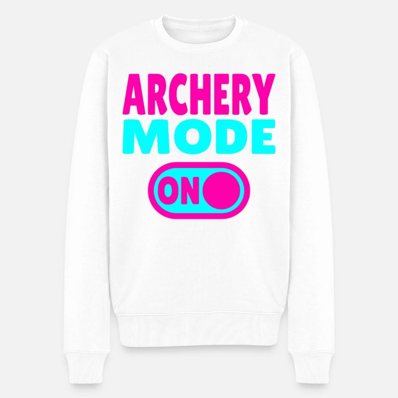 Mode tir à l’arc activé - Pull Premium bio Homme - blanc