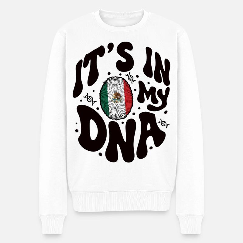 ADN mexicain Mexique drapeau hispanique - Pull Premium bio Homme - blanc