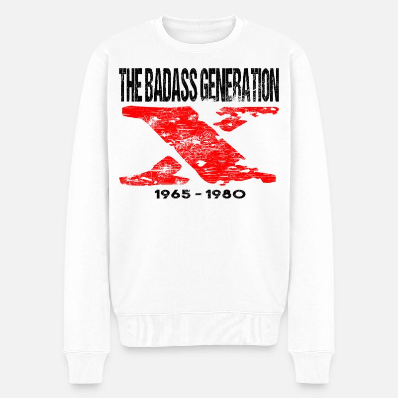 Génération X 1965 1980 Rétro - Pull Premium bio Homme - blanc